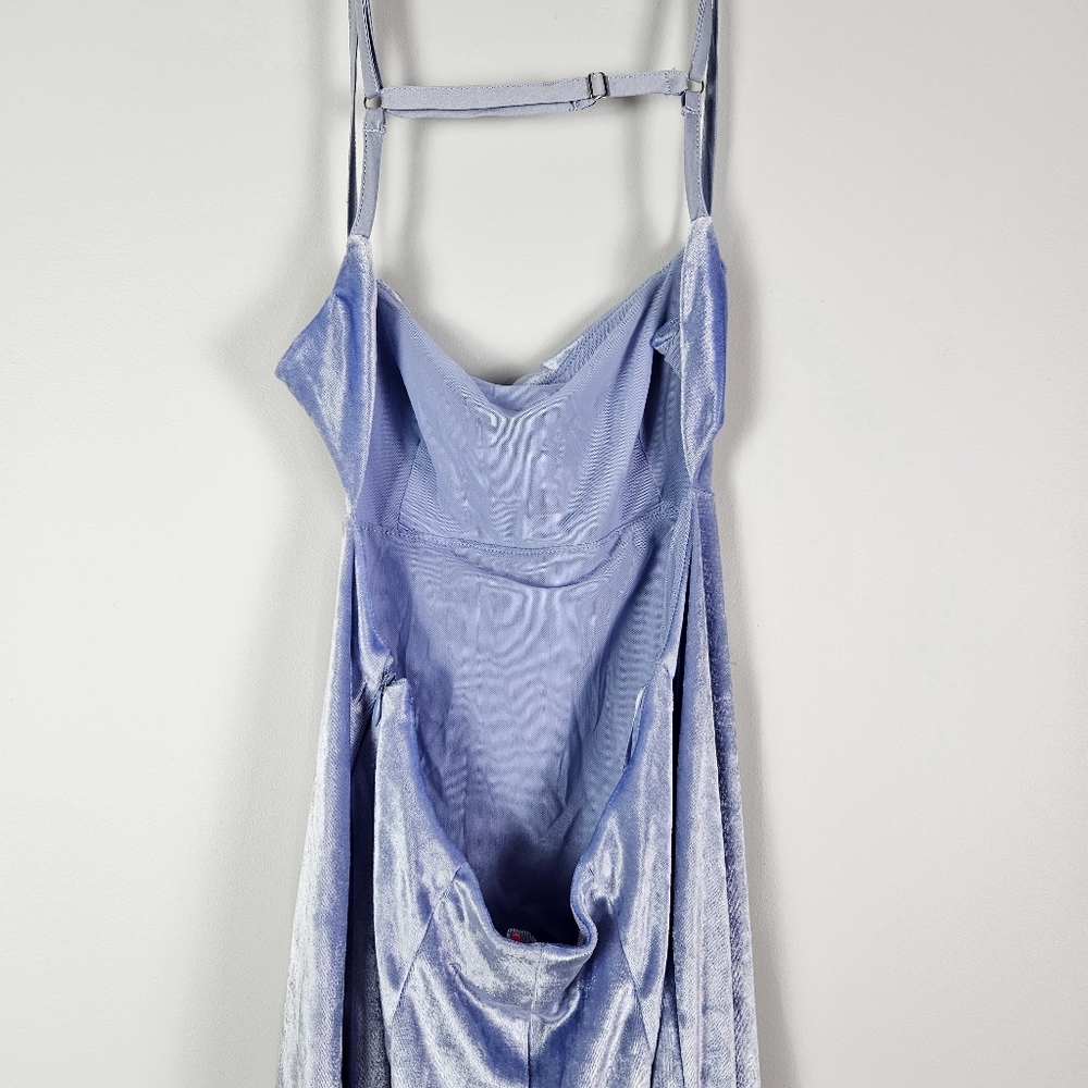 Free People Karlie Velvet Maxi Dress In Blue Opal - Picture 6 of 8